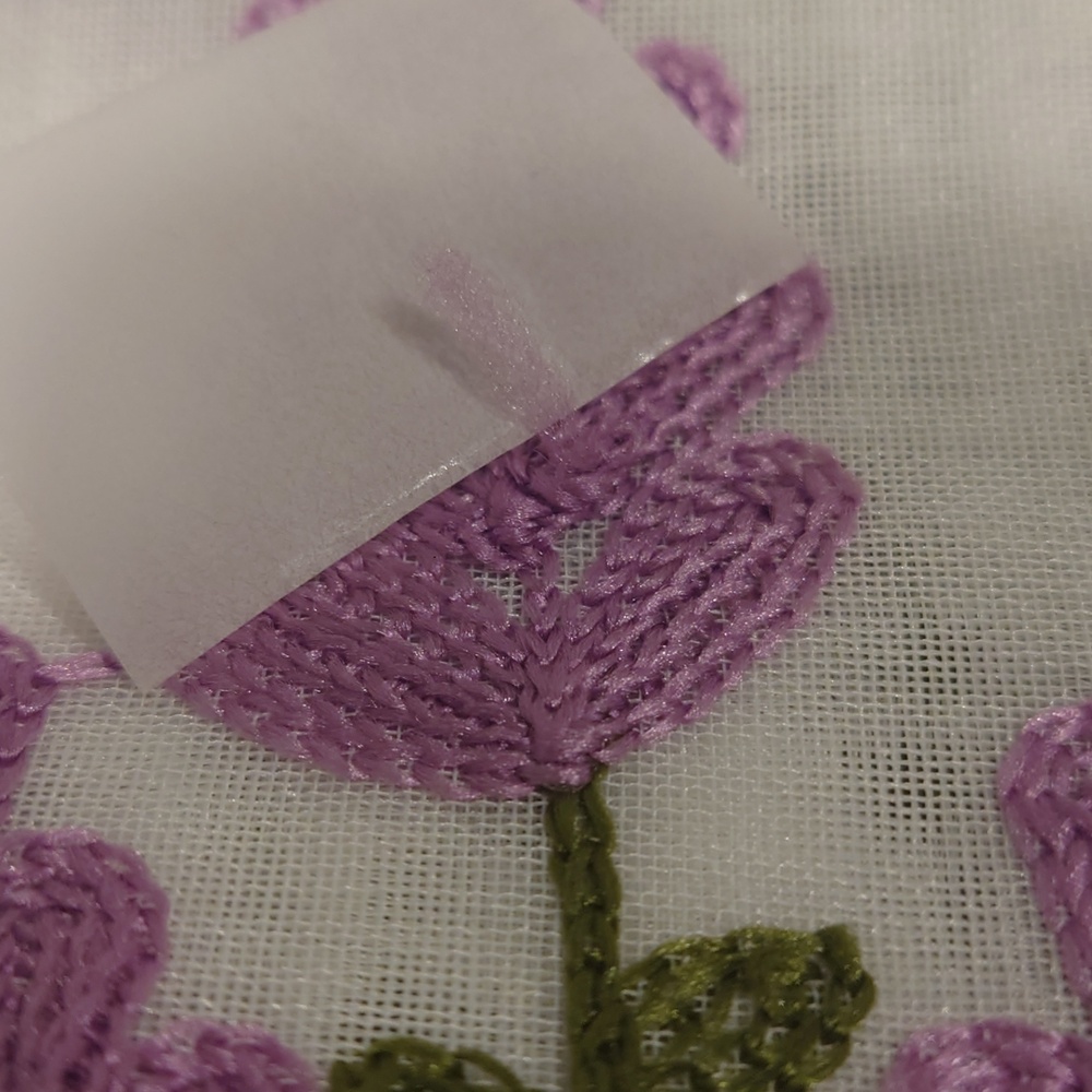 Floral White Sheer Curtains Purple Lavender Flower - Picture 7 of 7